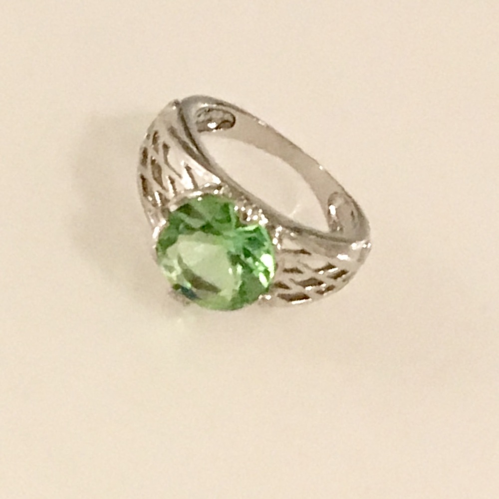 Stainless Steel Simulated stone & CZ Ring